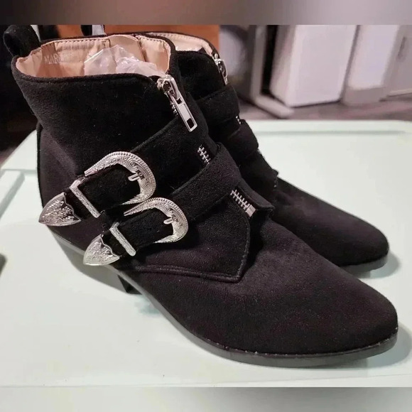 Nasty Gal Put Your West Foot Forward Marley Buckle Boot Boho Bootie Women's 5 - Picture 5 of 10